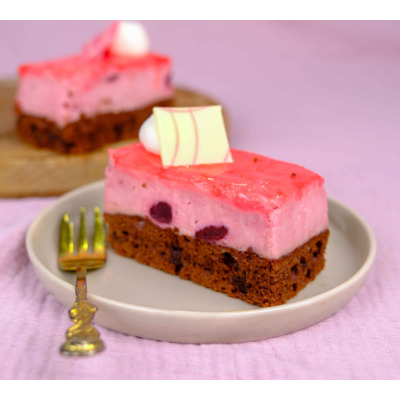 Chocolade kersen gebakje