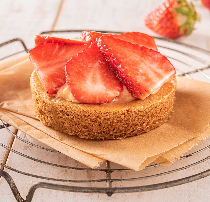 Aardbeienkoek
