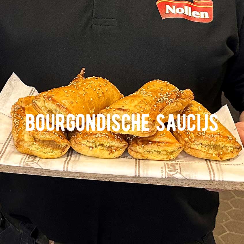 Bourgondische saucijzen snack
