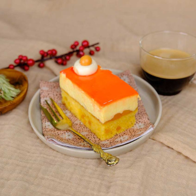 Mango passie gebakje