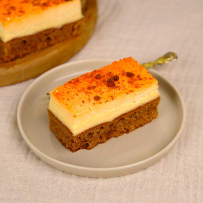 Sinaasappel speculaas gebakje