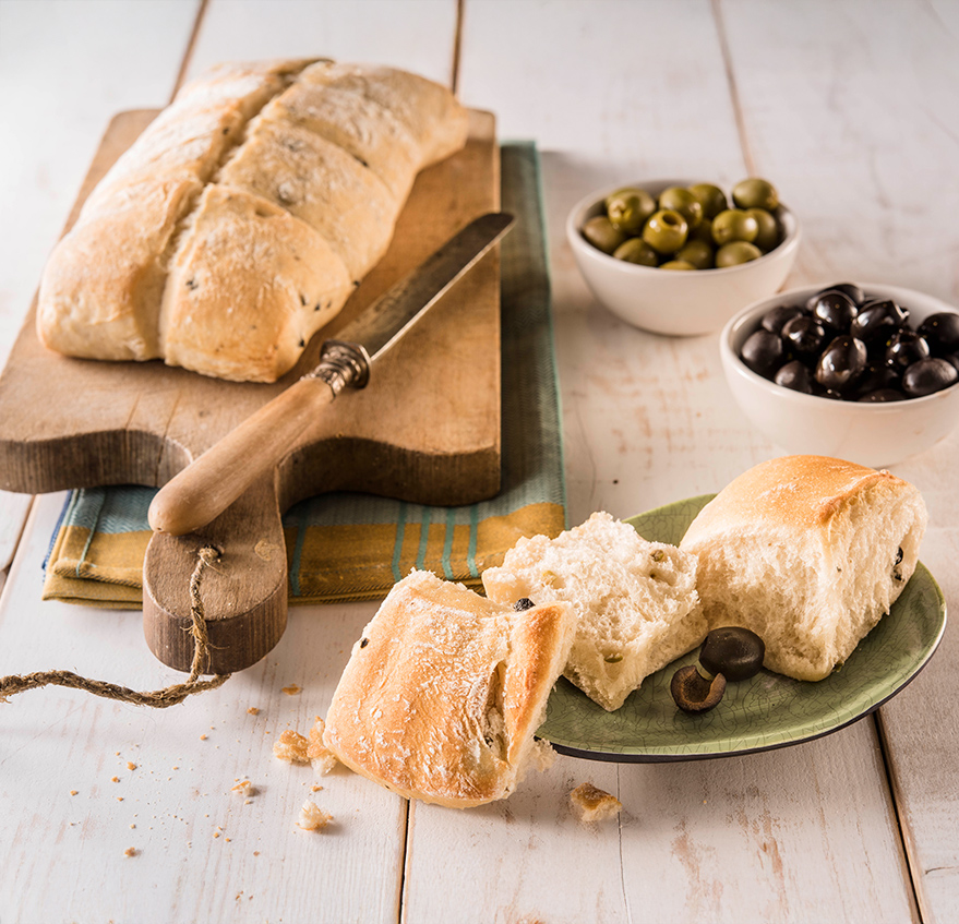 Tapas brood olijven verpakt