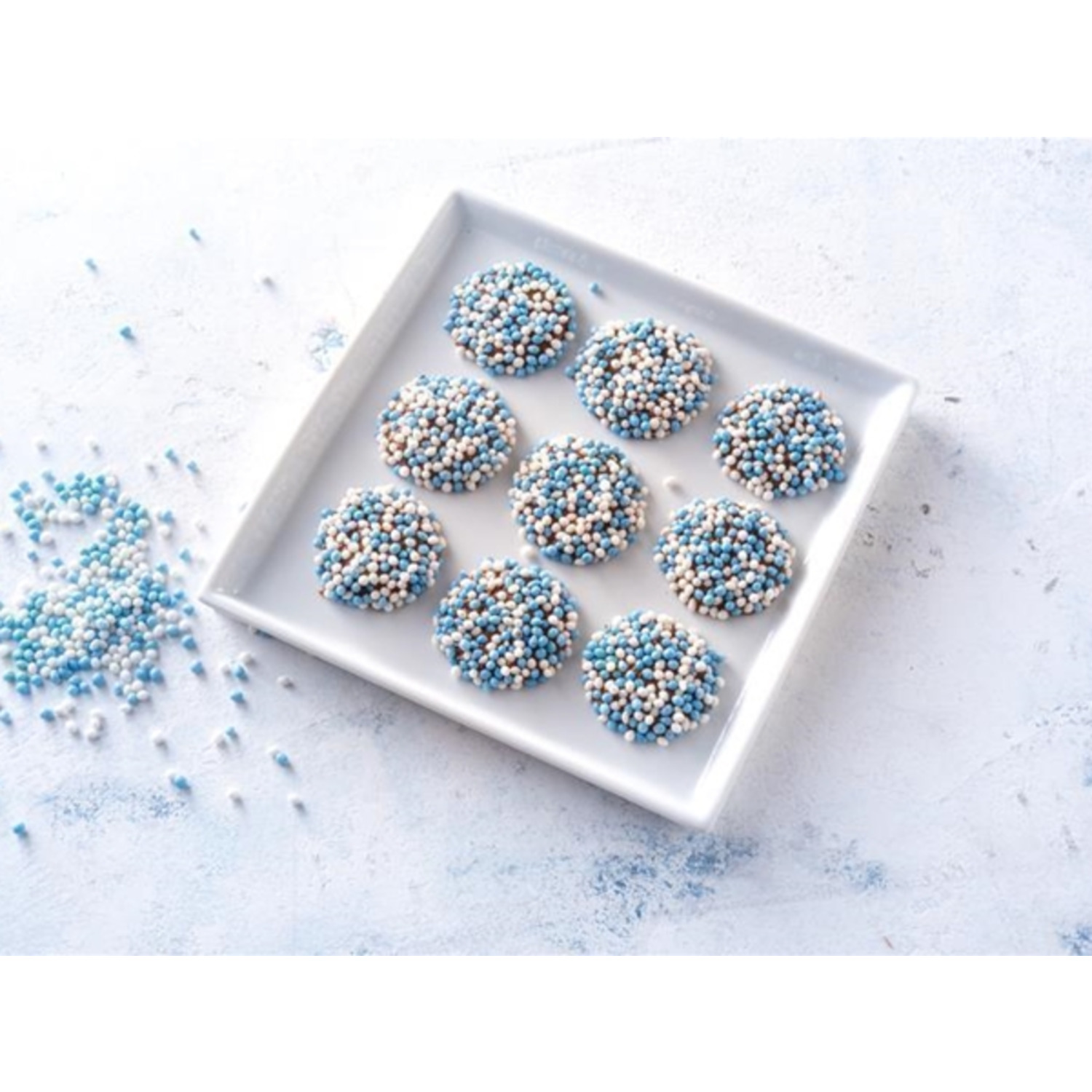 Flikken blauwe muisjes  verpakt per 125gr