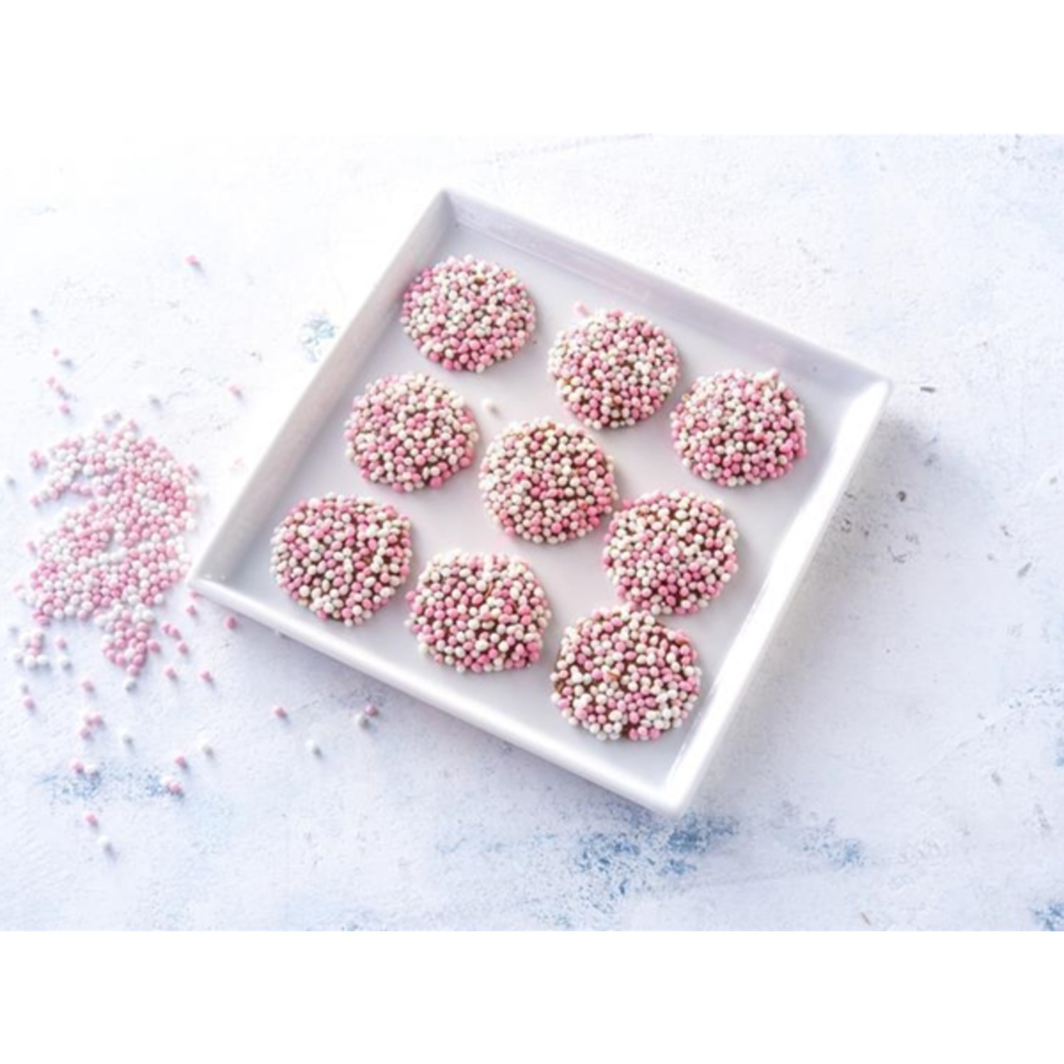 Flikken roze muisjes verpakt per 125gr